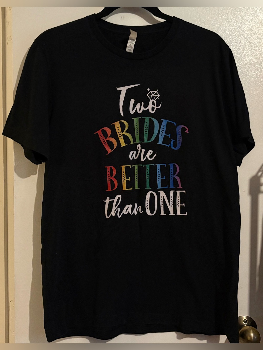 Two Brides Are Better Than One Lesbian Wedding LGBT Classic T-Shirt size large